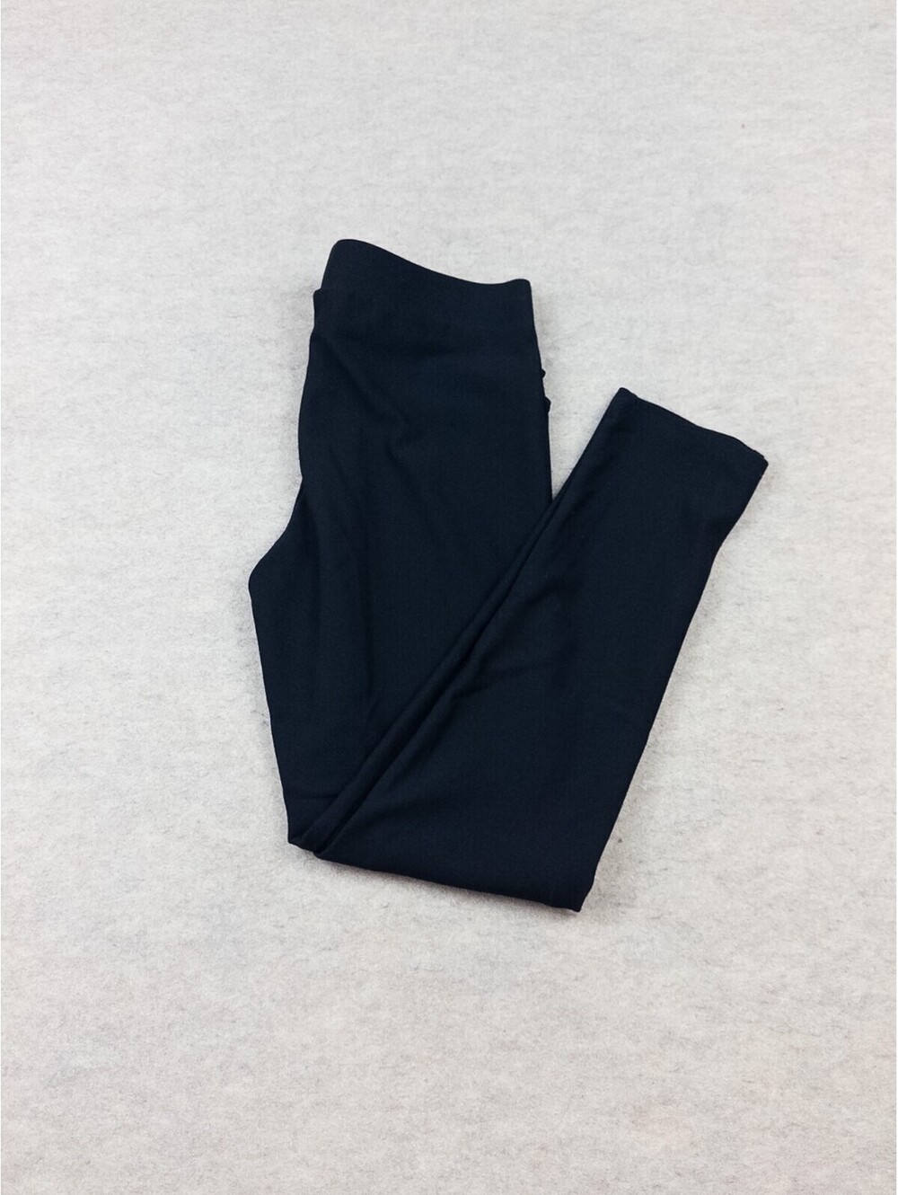 YELETE Women's Black Leggings with Faux Leather Detail Size L
